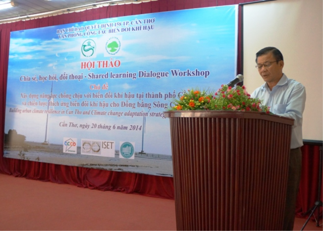 Mr Dao Anh Dung, Vice Chairman of Can Tho City addresses the workshop